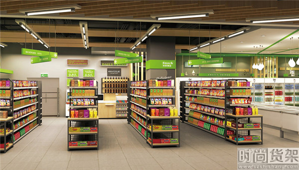 便利店貨架布局設計效果圖